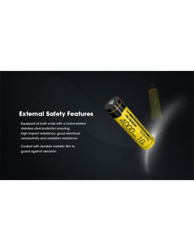 Nitecore NL1840HP 4000mAh batterie Li-ion 18650 rechargeable 10A haute capacité