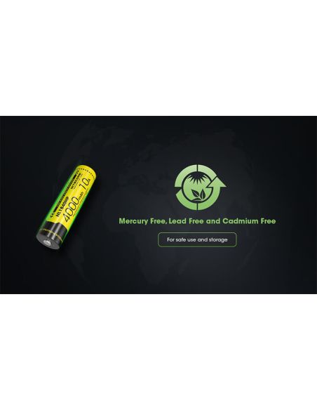 Nitecore NL1840HP 4000mAh Li-ion batterie 18650 Rechargeable 10A haute capacité frais mercure