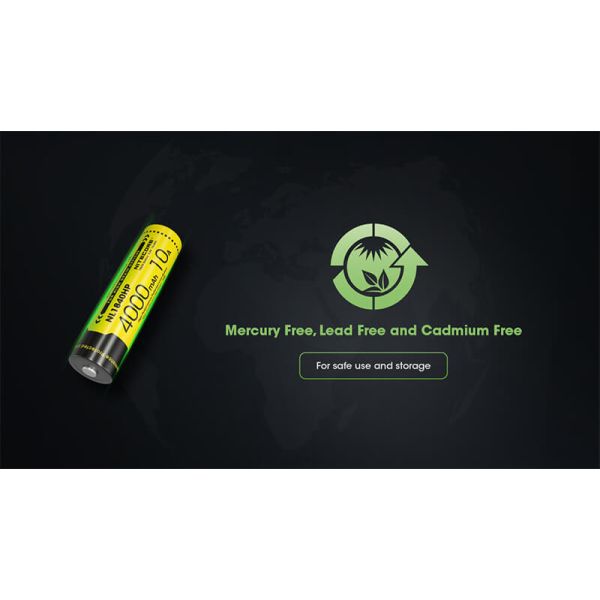 Nitecore NL1840HP 4000mAh Li-ion batterie 18650 Rechargeable 10A haute capacité frais mercure