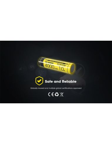 Nitecore NL1840HP 4000mAh Batería Li-ion 18650 Recargable 10A Alta capacidad