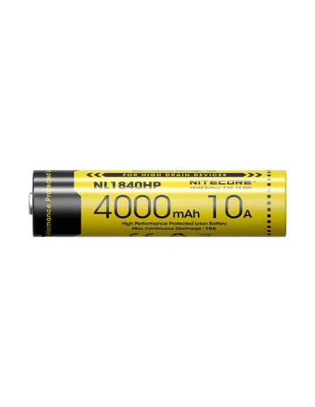 Nitecore NL1840HP 4000mAh batterie Li-ion 18650 rechargeable 10A haute capacité