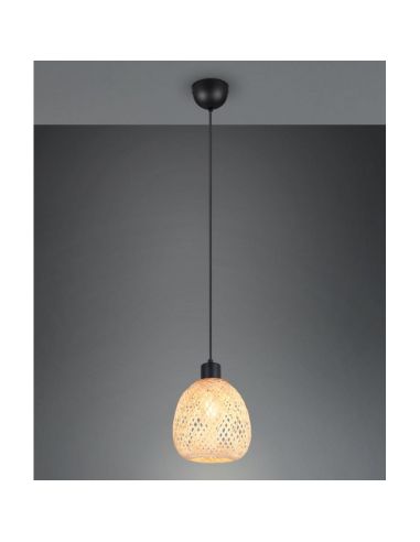Lampe de plafond AMELIE Finition Bambou | LéonLeds