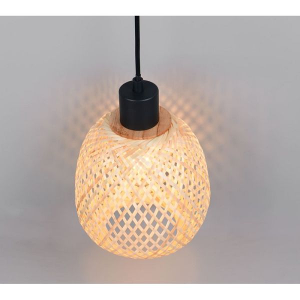 Lampe de plafond AMELIE Finition Bambou | LéonLeds