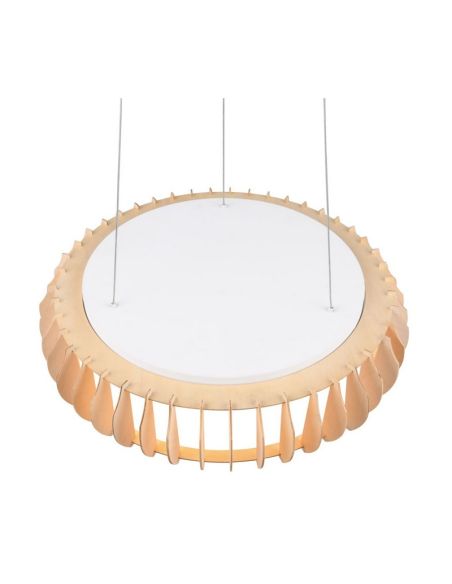 Lámpara de Techo LED MONTE Ø60cm Acabado Madera | LeonLeds