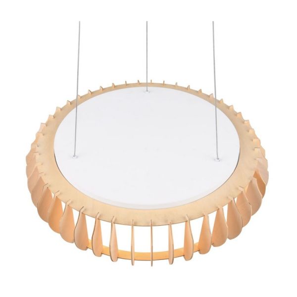 Lámpara de Techo LED MONTE Ø60cm Acabado Madera | LeonLeds