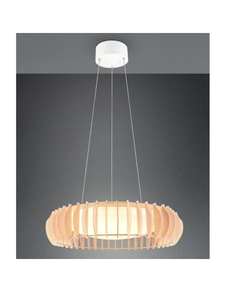 Lámpara de Techo LED MONTE Ø60cm Acabado Madera | LeonLeds