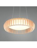 Lámpara de Techo LED MONTE Ø60cm Acabado Madera | LeonLeds