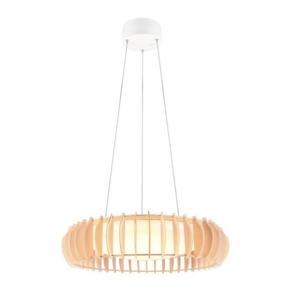 Lámpara de Techo LED MONTE Ø60cm Acabado Madera | LeonLeds