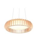 Lámpara de Techo LED MONTE Ø60cm Acabado Madera | LeonLeds
