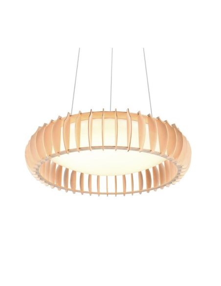 Lámpara de Techo LED MONTE Ø60cm Acabado Madera | LeonLeds