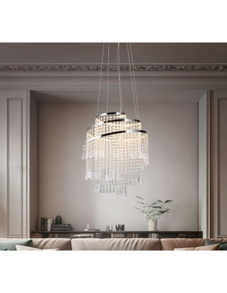 Candeeiro suspenso LED POMP Ø38cm estilo clássico | LeonLeds