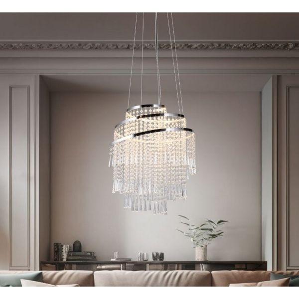Candeeiro suspenso LED POMP Ø38cm estilo clássico | LeonLeds