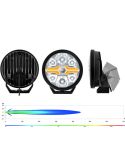 Farol LED preto de lâmina de 7" aprovado - luz de posição branca - âmbar e longo alcance R10, R149, R148