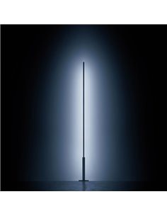 Lámpara de pie negra con luz indirecta STANDUP, 1,99 m de altura, 2700K/3000K - 4210Lm/4320Lm 2