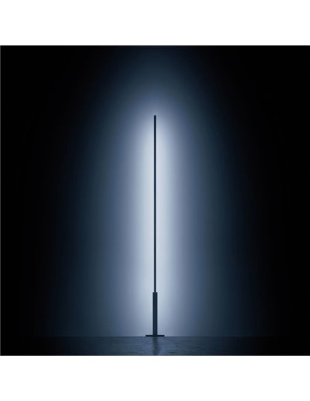 Lámpara de pie negra con luz indirecta STANDUP, 1,99 m de altura, 2700K/3000K - 4210Lm/4320Lm