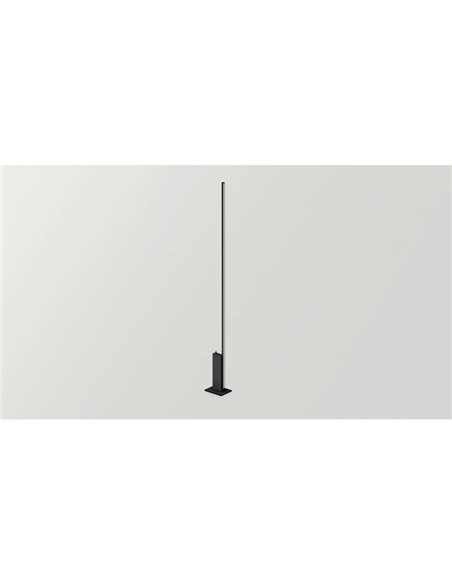 Lámpara de pie negra con luz indirecta STANDUP, 1,99 m de altura, 2700K/3000K - 4210Lm/4320Lm