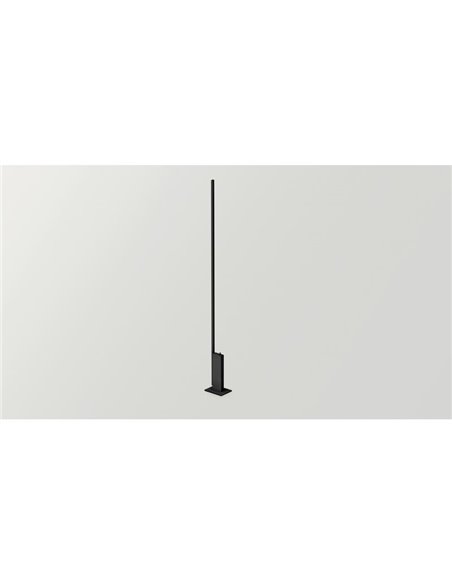 Candeeiro de pé preto com luz indireta STANDUP, 1,99 m de altura, 2700K/3000K - 4210Lm/4320Lm