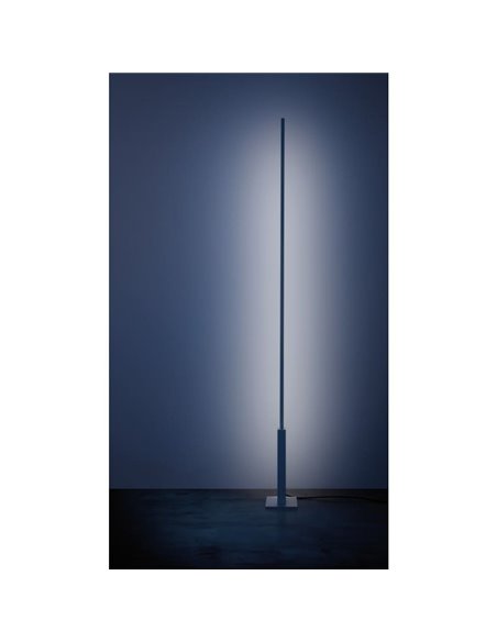 Lámpara de pie negra con luz indirecta STANDUP, 1,99 m de altura, 2700K/3000K - 4210Lm/4320Lm