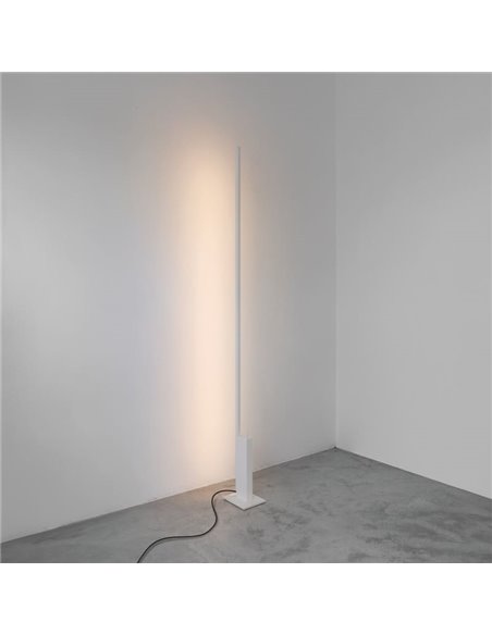 Lampadaire blanc à lumière indirecte STANDUP, 2700K/3000K - 4210Lm/4320Lm