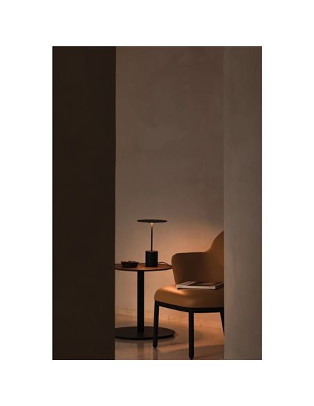 Lámpara de sobremesa minimalista YORU BIG, negro/blanco, con cable, 5W, 600Lm, 2700K