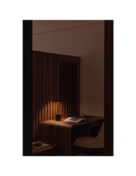 Lámpara de sobremesa minimalista YORU BIG, negro/blanco, con cable, 5W, 600Lm, 2700K