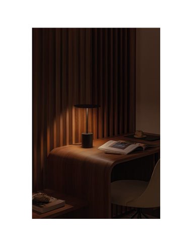 Lámpara de sobremesa minimalista YORU BIG, negro/blanco, con cable, 5W, 600Lm, 2700K