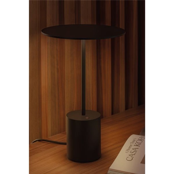 Lámpara de sobremesa minimalista YORU BIG, negro/blanco, con cable, 5W, 600Lm, 2700K