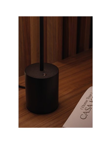 Lámpara de sobremesa minimalista YORU BIG, negro/blanco, con cable, 5W, 600Lm, 2700K