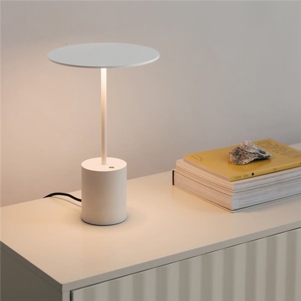 Candeeiro de mesa minimalista YORU BIG, preto/branco, com cabo, 5W, 600Lm, 2700K