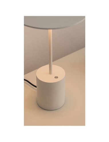Lámpara de sobremesa minimalista YORU BIG, negro/blanco, con cable, 5W, 600Lm, 2700K