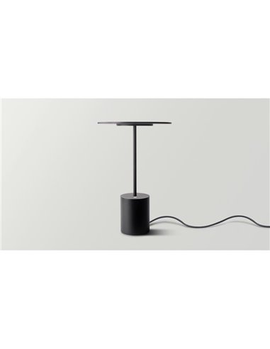 Lámpara de sobremesa minimalista YORU BIG, negro/blanco, con cable, 5W, 600Lm, 2700K