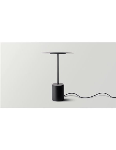 Lámpara de sobremesa minimalista YORU BIG, negro/blanco, con cable, 5W, 600Lm, 2700K