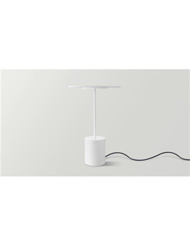 Lámpara de sobremesa minimalista YORU BIG, negro/blanco, con cable, 5W, 600Lm, 2700K