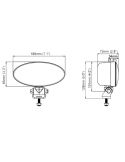 Medidas Faro LED de Trabajo 39W Oval SATO 725 Blanco 3600lm John Deere | LeonLeds
