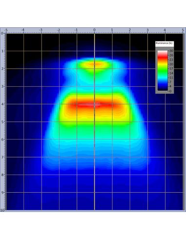 Diagrama de farol de trabalho LED com luz de advertência laranja LRD 3068 R10 XA1 14W 1200lm IP68