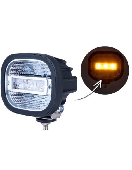 Luz de trabalho LED com luz de advertência laranja LRD 3068 R10 XA1 14W 1200lm IP68