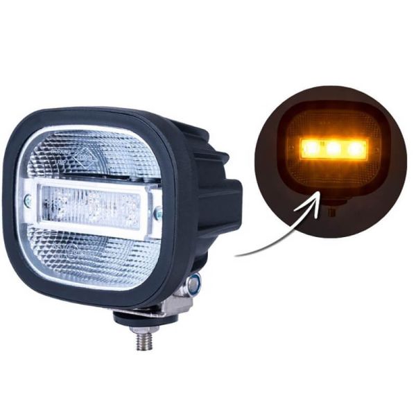 Faro LED dTrabajo con Luz de Advertencia Naranja LRD 3068 R10 XA1 14W 1200lm IP68