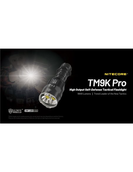 Linterna de Bolsillo LED TM9K PRO Muy Potente 9900 lúmenes 510 metros Alcance IP68