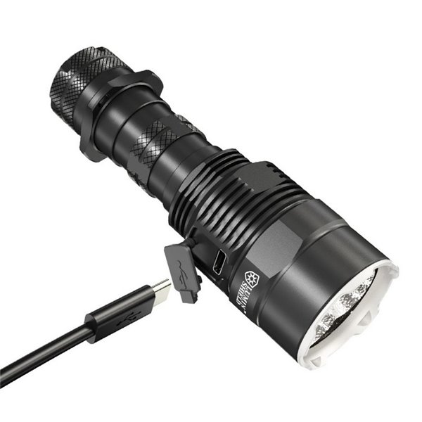 Lampe de Poche LED TM9K PRO Très Puissante 9900 lumens Portée 510 mètres IP68