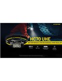 Linterna Frontal LED HC70 UHE Batería Recargable Li-on 1600lm 156metros