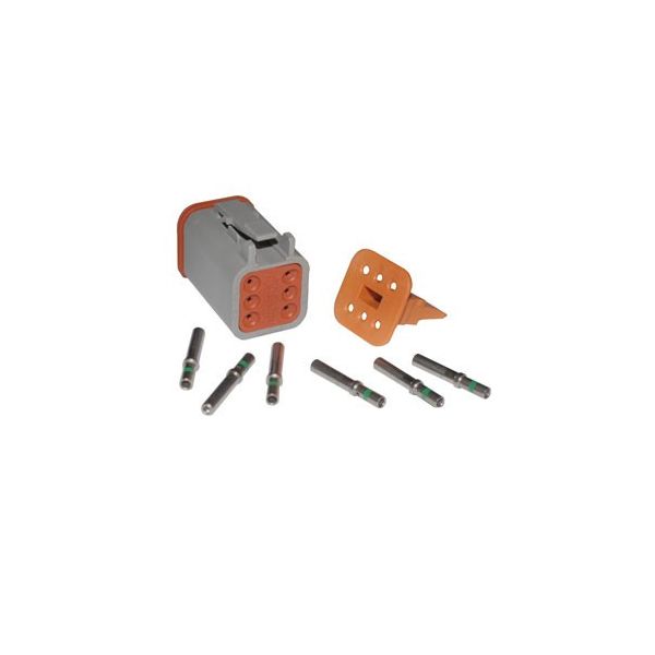 Conector 6 Pin Deutshc Hembra con termines conector aleman de 6 pines | LeonLeds Iluminación