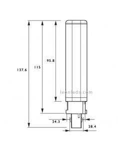 Ampoule LED Philips PL-C G24 à 2 broches - 4,5 W - au meilleur prix en ligne | LeonLeds 2