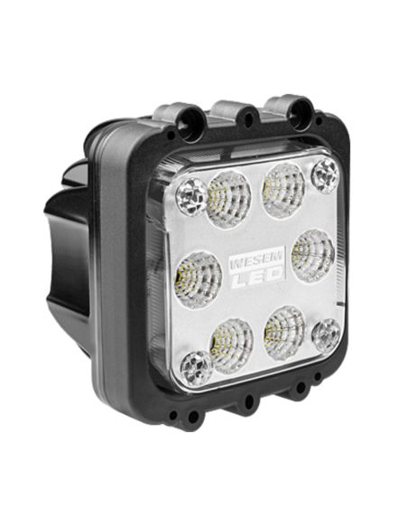 Faro de Trabajo Cuadrado 3000Lm 30W 50º para Tractores Valtra – Conector Deutsch y Cable 0,35m