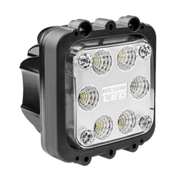 Faro de Trabajo Cuadrado 3000Lm 30W 50º para Tractores Valtra – Conector Deutsch y Cable 0,35m