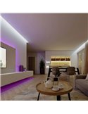 Tira de luz LED 5m RGB regulable, blanco con mando a distancia