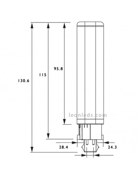 Bombilla LED Philips PL-C G24 4 PIN -4,5W- en Blanco cálido y Natural | LeonLeds