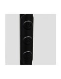 Lámpara de pie LED de metal negro, DENZEL 24W, 2200Lm CCT 2700K-4000K-6500K con mando a distancia imantado