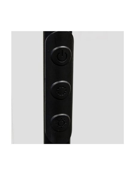 Lámpara de pie LED de metal negro, DENZEL 24W, 2200Lm CCT 2700K-4000K-6500K con mando a distancia imantado