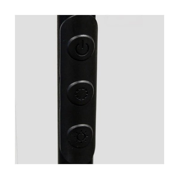 Lámpara de pie LED de metal negro, DENZEL 24W, 2200Lm CCT 2700K-4000K-6500K con mando a distancia imantado