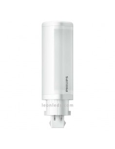 Lâmpada LED Philips PL-C G24 de 4 pinos - 4,5 W - em branco quente e branco natural | LeonLeds